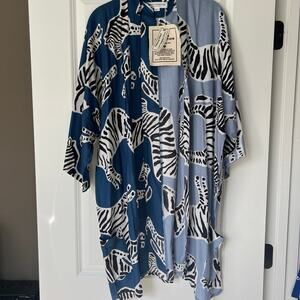 Emerson Fry patchwork zebra India collection kimono